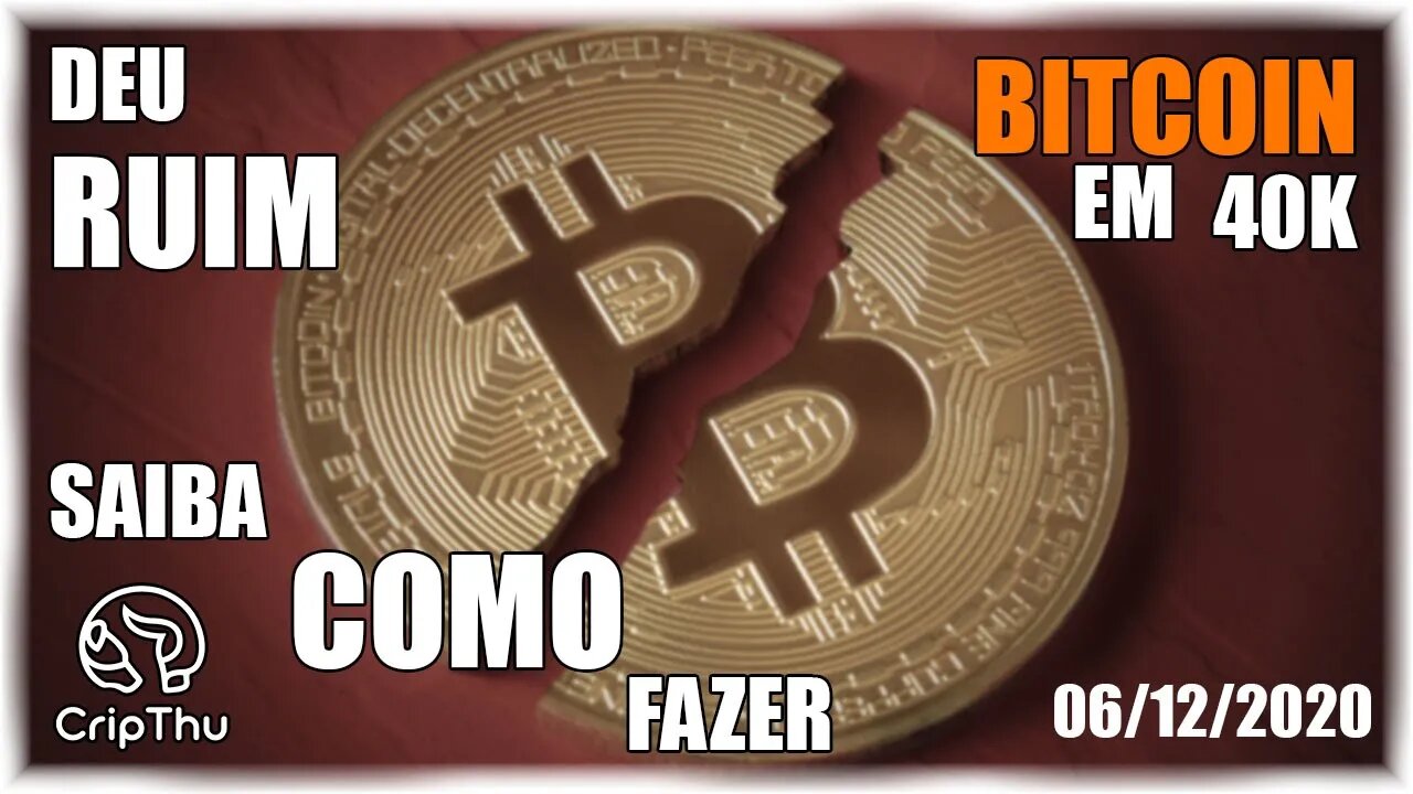 BITCOIN EM 40K, E AGORA? Saiba ONDE ATUAR! Análise Gráfica BTC 06/12/2021