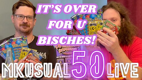 $100 Scratch Off Lotto Ticket Bonanza! | MKUSUAL Live 50