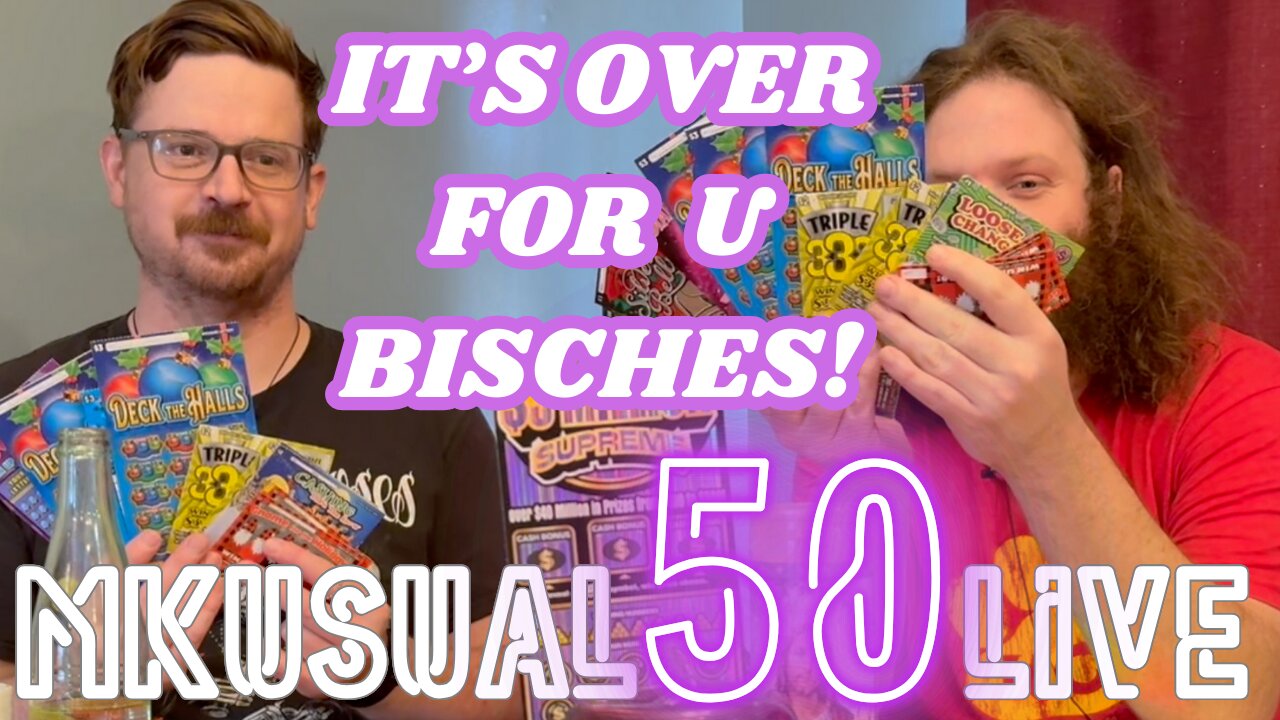 $100 Scratch Off Lotto Ticket Bonanza! | MKUSUAL Live 50