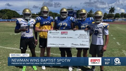 Cardinal Newman football wins Baptist Health SPOTW