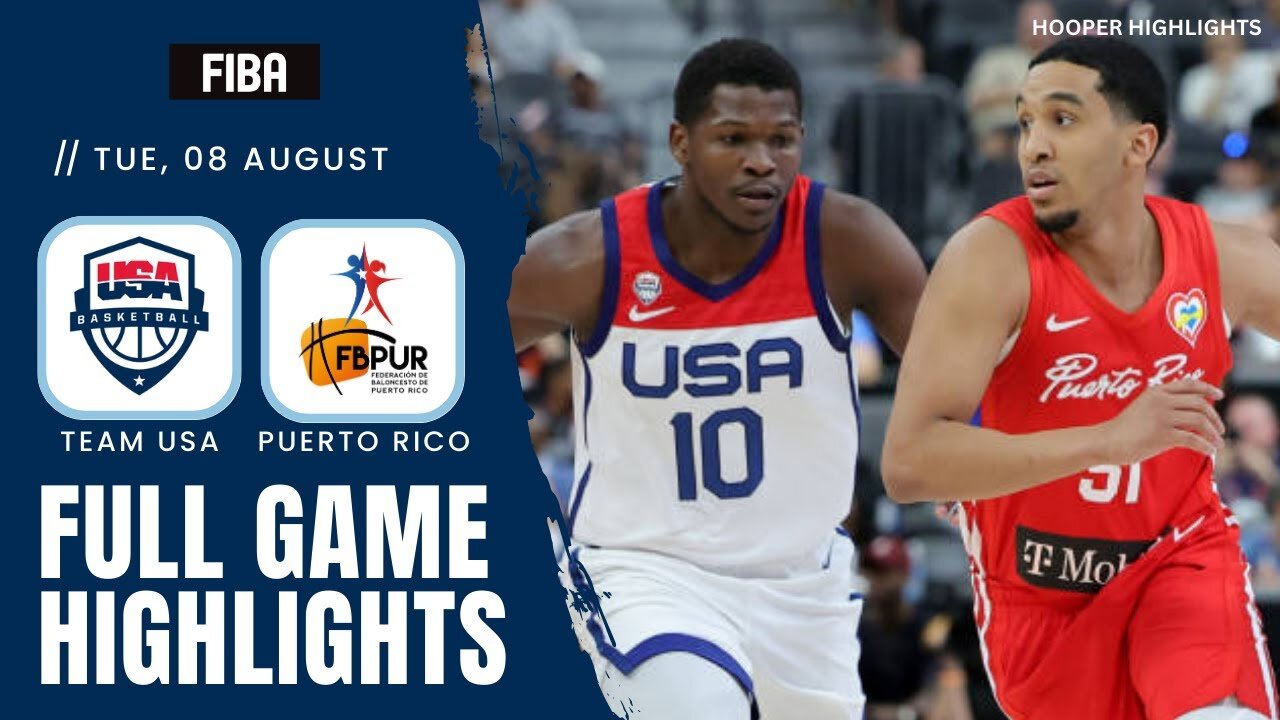USA vs Puerto Rico Friendly Game In FIBA World Cup 2023