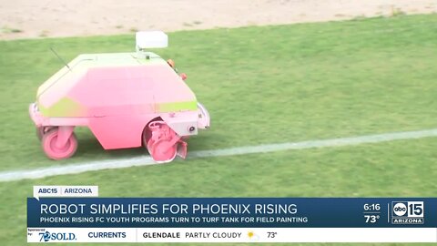 Turf tank helps field painting at Phoenix Rising games