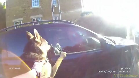 Bodycam footage shows moment a man rammed a stolen car into a police vehicle