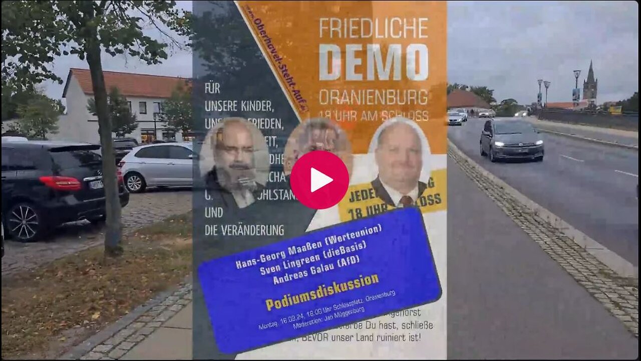 16.09.2024 Podiumsdiskussion am Schloßplatz in Oranienburg - Brandenburg