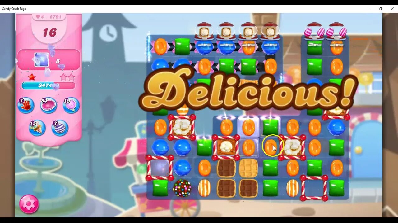 Candy Crush Level 5791 Talkthrough, 24 Moves 0 Boosters