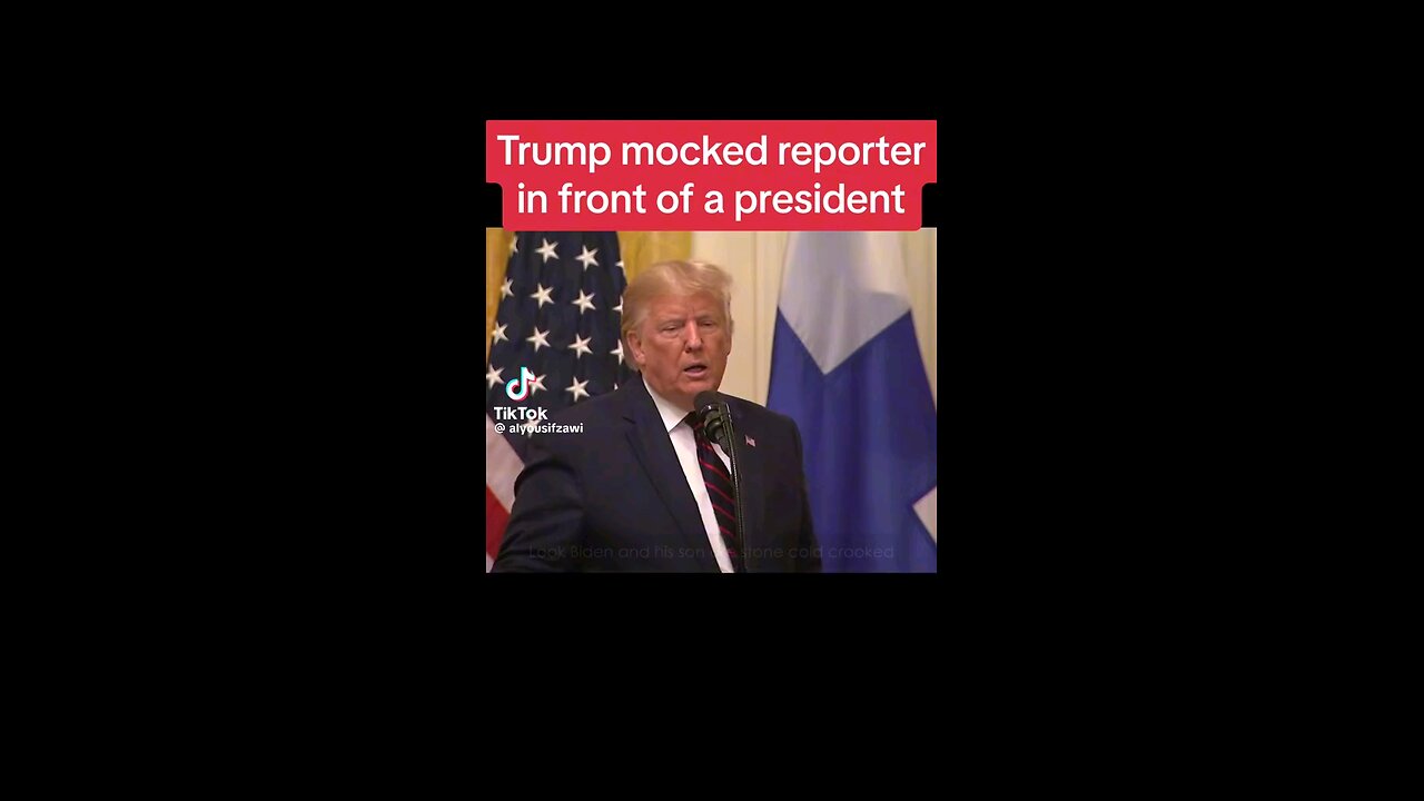 Trump mocked reporter in front of a president