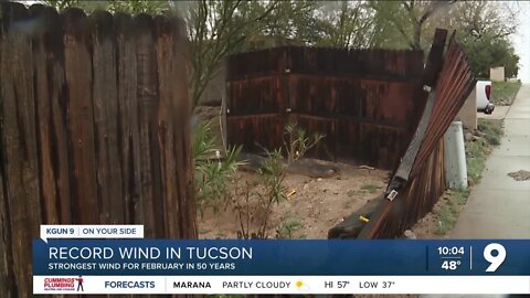 Record wind in Tucson
