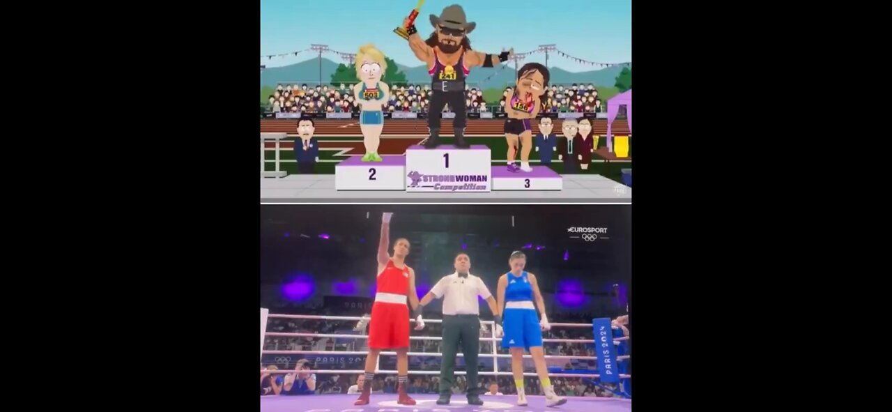 SATIRE BECOMES REALITY, THE OLYMPICS ALLOWS A MAN TO BEAT UP A WOMAN...🤦♂️
