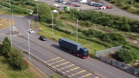 Nice Topliner Scania and Container Trailer - Welsh Truck Spotting