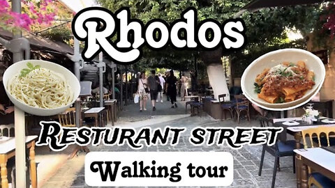 Rhodes Walking Tour - Restaurant street