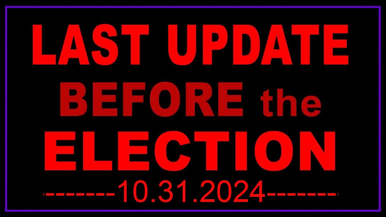 Last Update Before The Election: Trump in Dark MAGA - SCOTUS Election cases!