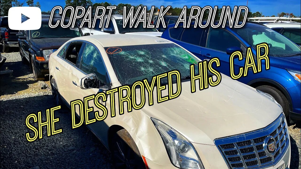 Copart Walk Around And Live Auction, Cheaters Cadillac Destroyed