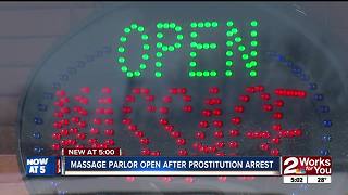 Massage parlor open after prostituion bust