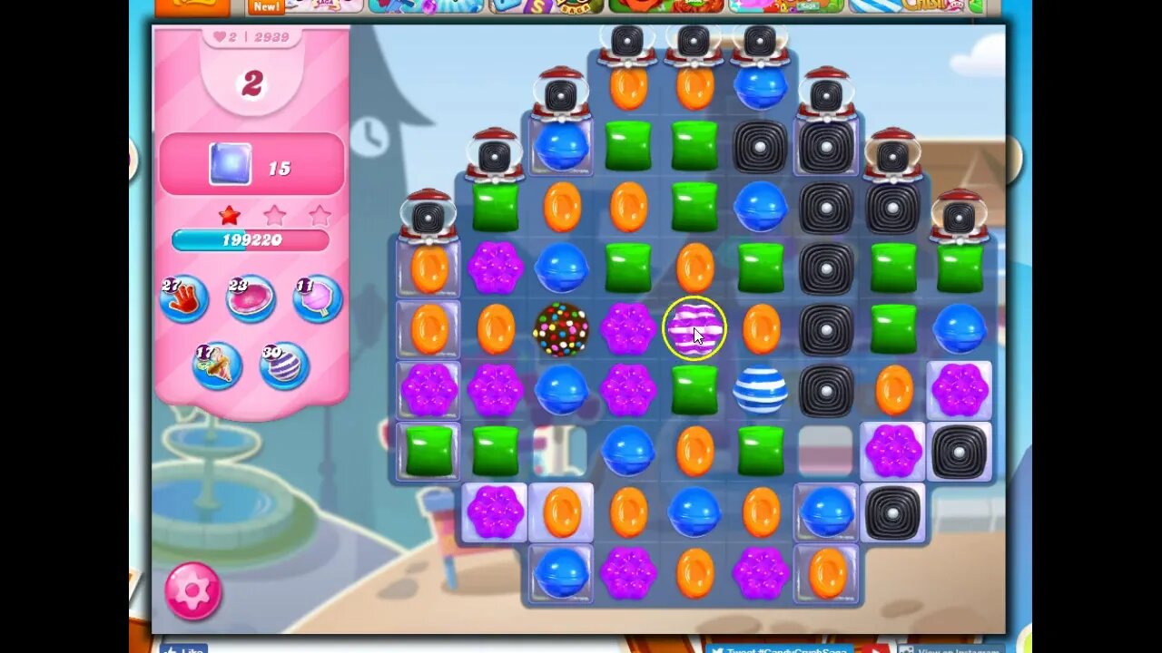 Candy Crush Level 2939 Talkthrough, 14 Moves 0 Boosters