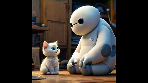 Cute Cat Gif With Baymax