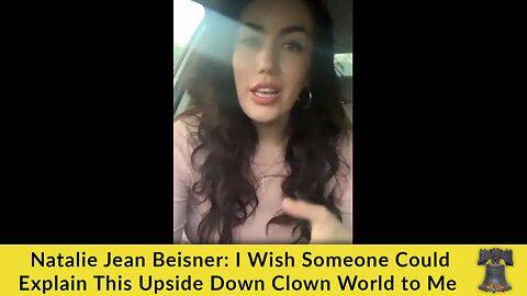 Natalie Jean Beisner: I Wish Someone Could Explain This Upside Down Clown World to M