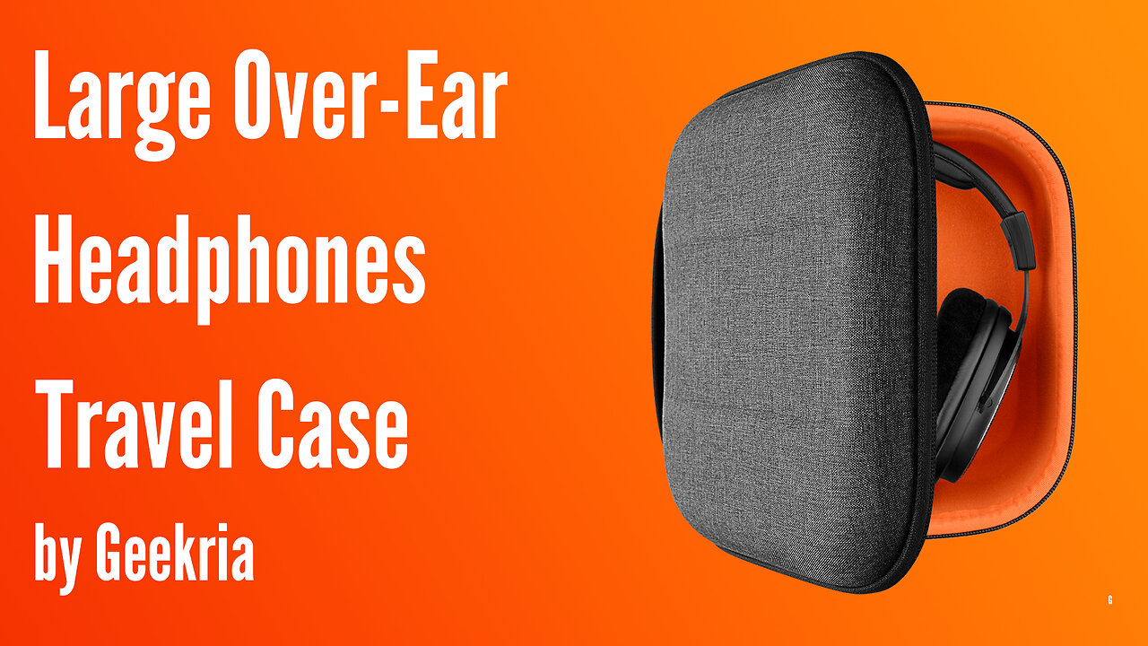 Large Over-Ear Headphones Travel Case, Hard Shell Headset Carrying Case | Geekria