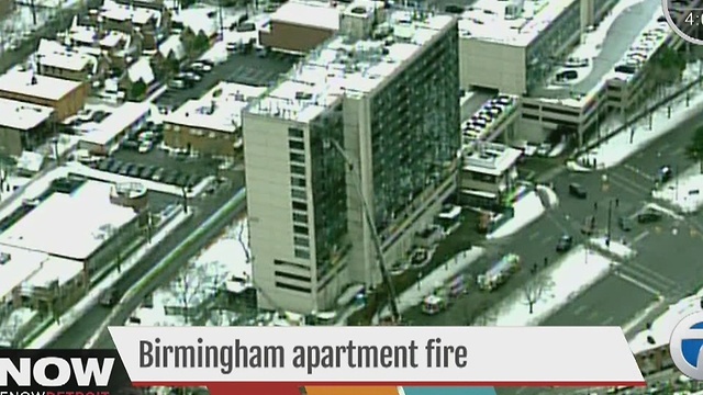 Fire at Birmingham apartment building