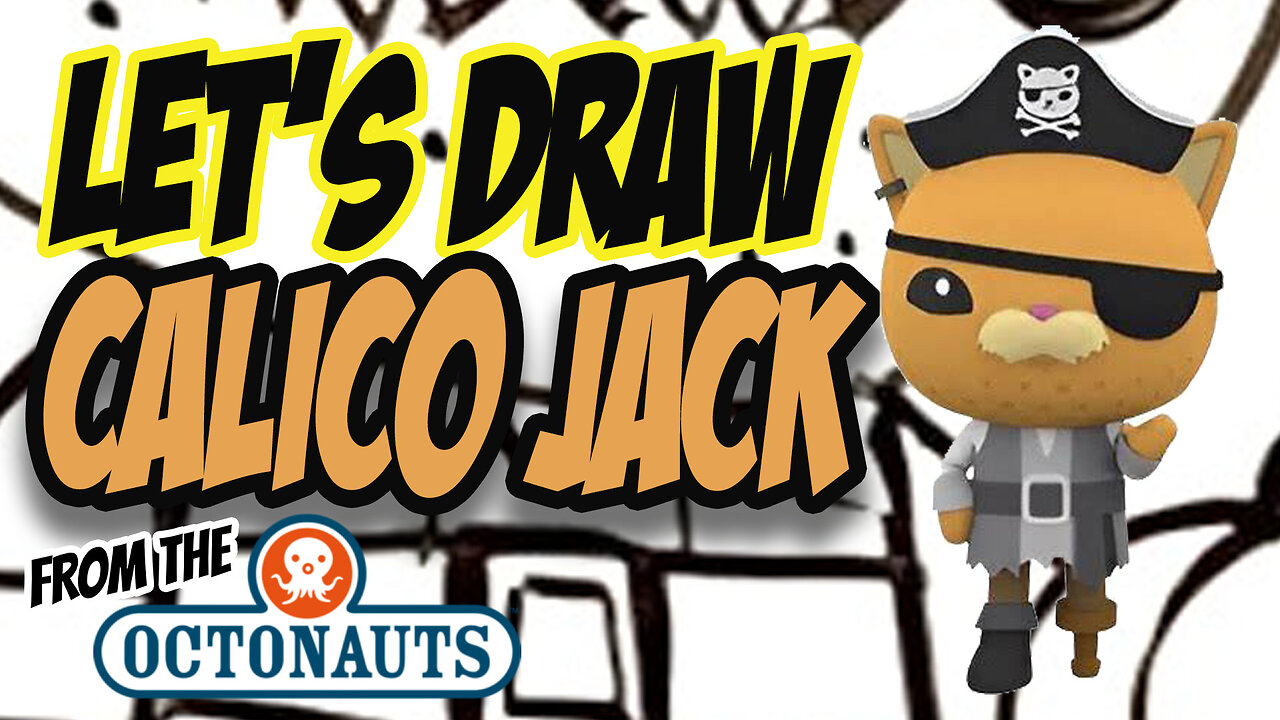 Drawing Calico Jack from The Octonauts ! (Basic shapes and lines)