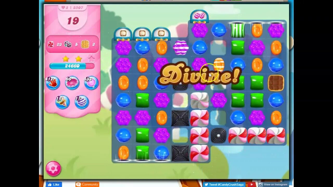 Candy Crush Level 3507 Talkthrough, 36 Moves 0 Boosters