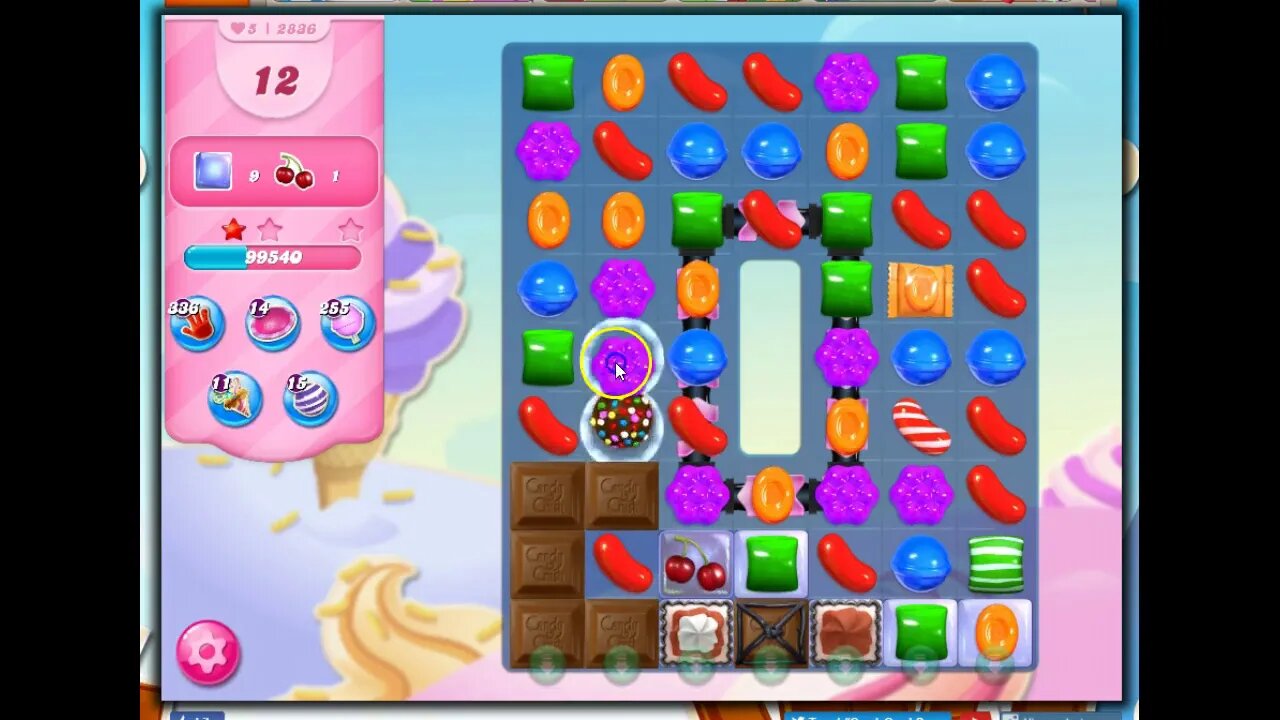 Candy Crush Level 2836 Talkthrough, 37 Moves 0 Boosters