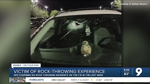 Multiple incidents of rock-throwing on I-10, injured victim shares experience