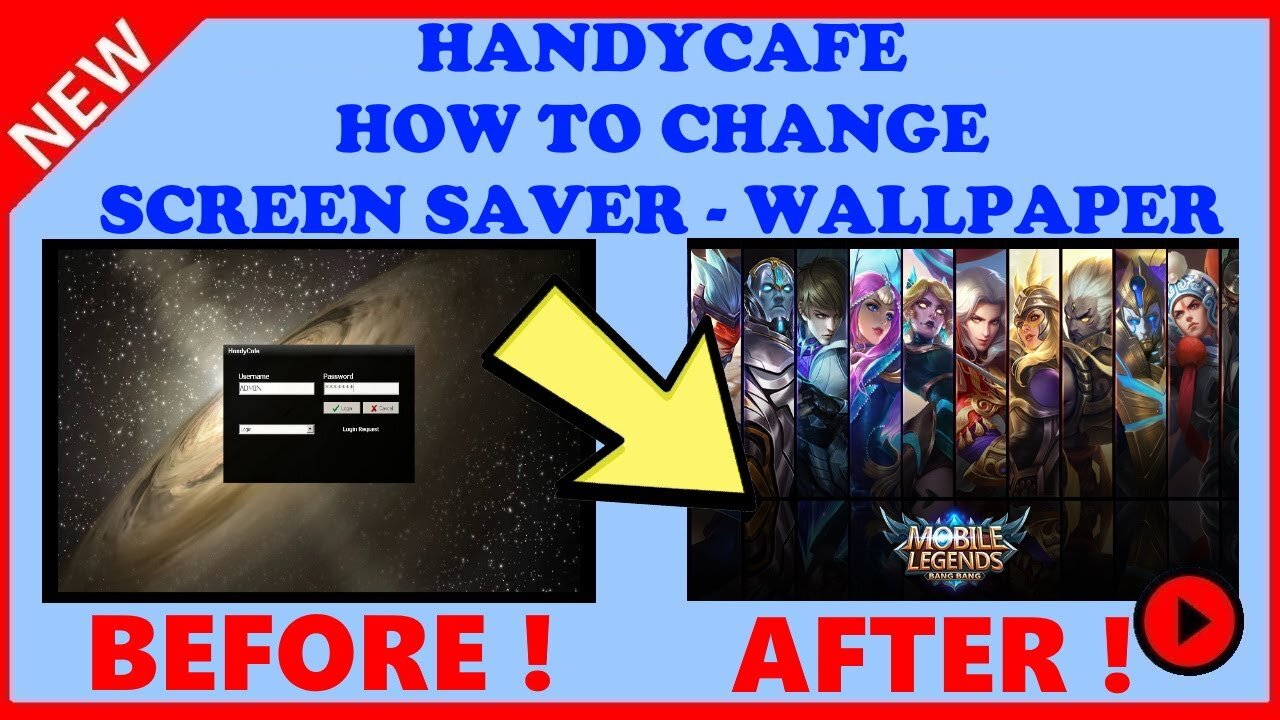 HOW TO CHANGE HANDYCAFE SCREEN SAVER ( HANDYCAFE CLIENT )