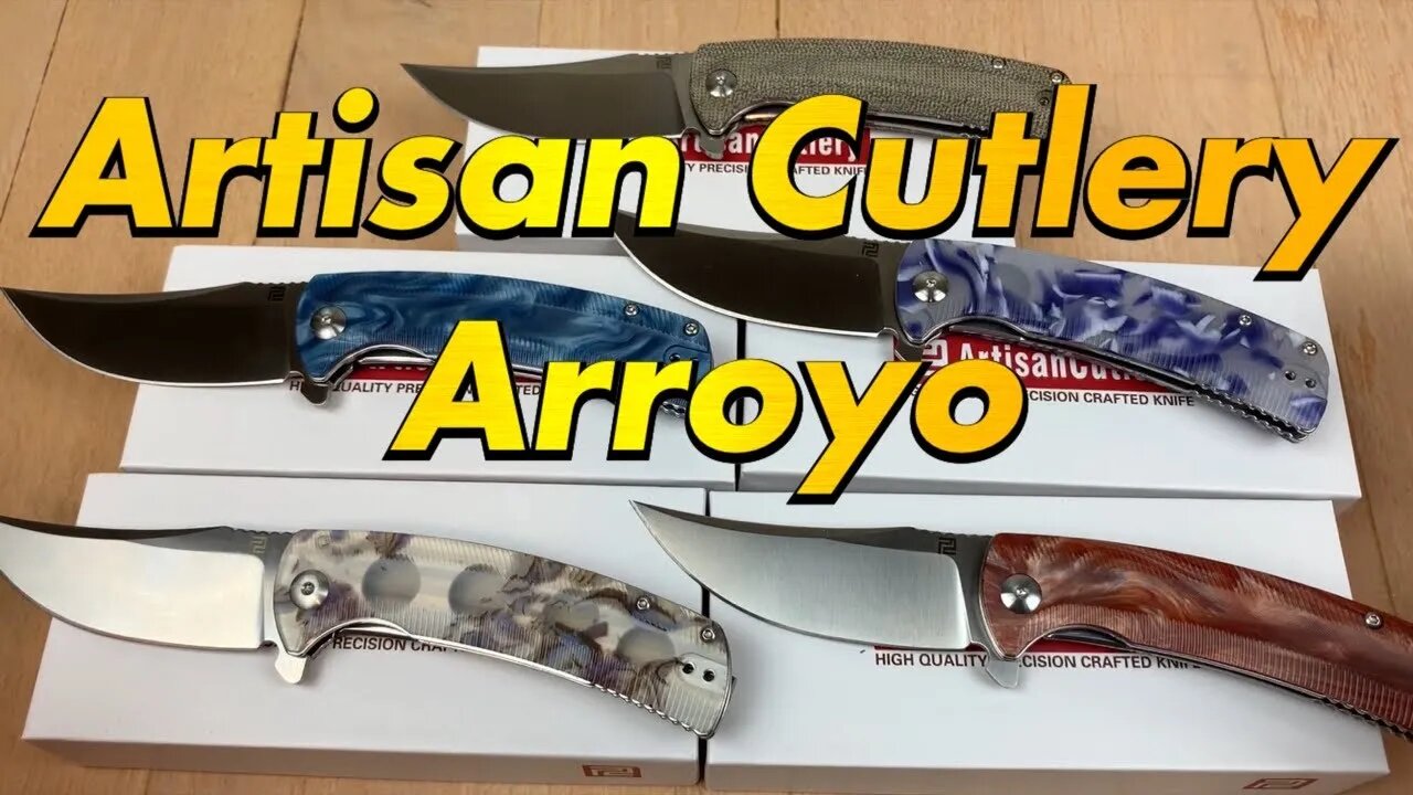 Artisan Cutlery 1845 Arroyo /includes disassembly/ with Crazy Acrylic scales !!!