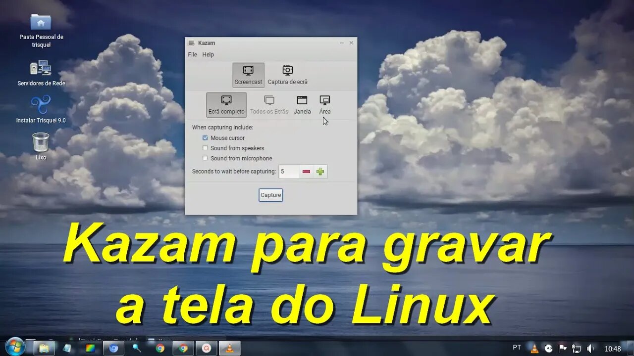 Como instalar e usar o programa gratuito Kazam. Gravar o Desktop do Linux. Gravar a tela do Linux