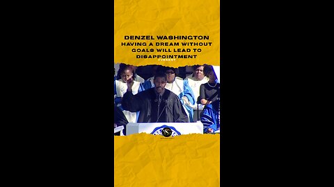 #denzelwashington Having a dream without goals will lead to disappointment. 🎥 @dillarduniversity
