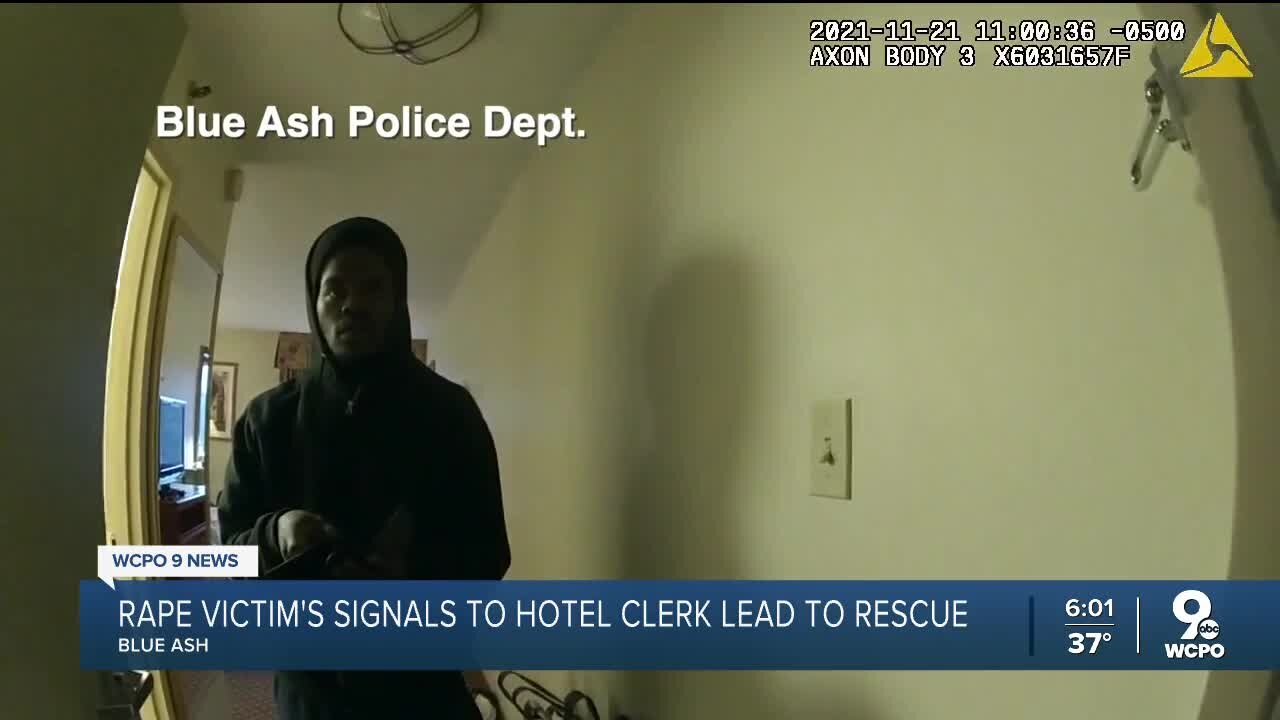 Rape victim's signals to Blue Ash hotel clerk lead to rescue