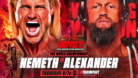 Nic Nemeth Retains TNA World Title After Time Limit Draw with Josh Alexander! #shorts