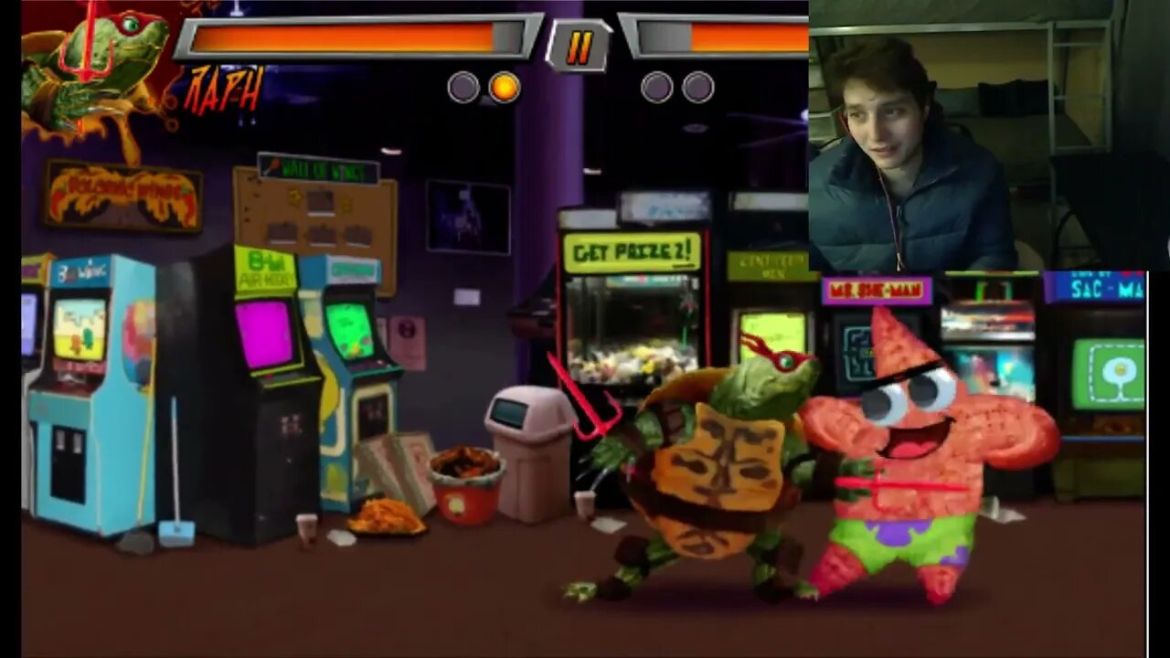 Patrick Star VS Raphael The Mutant Ninja Turtle In A Nickelodeon Super Brawl 3 Just Got Real Battle