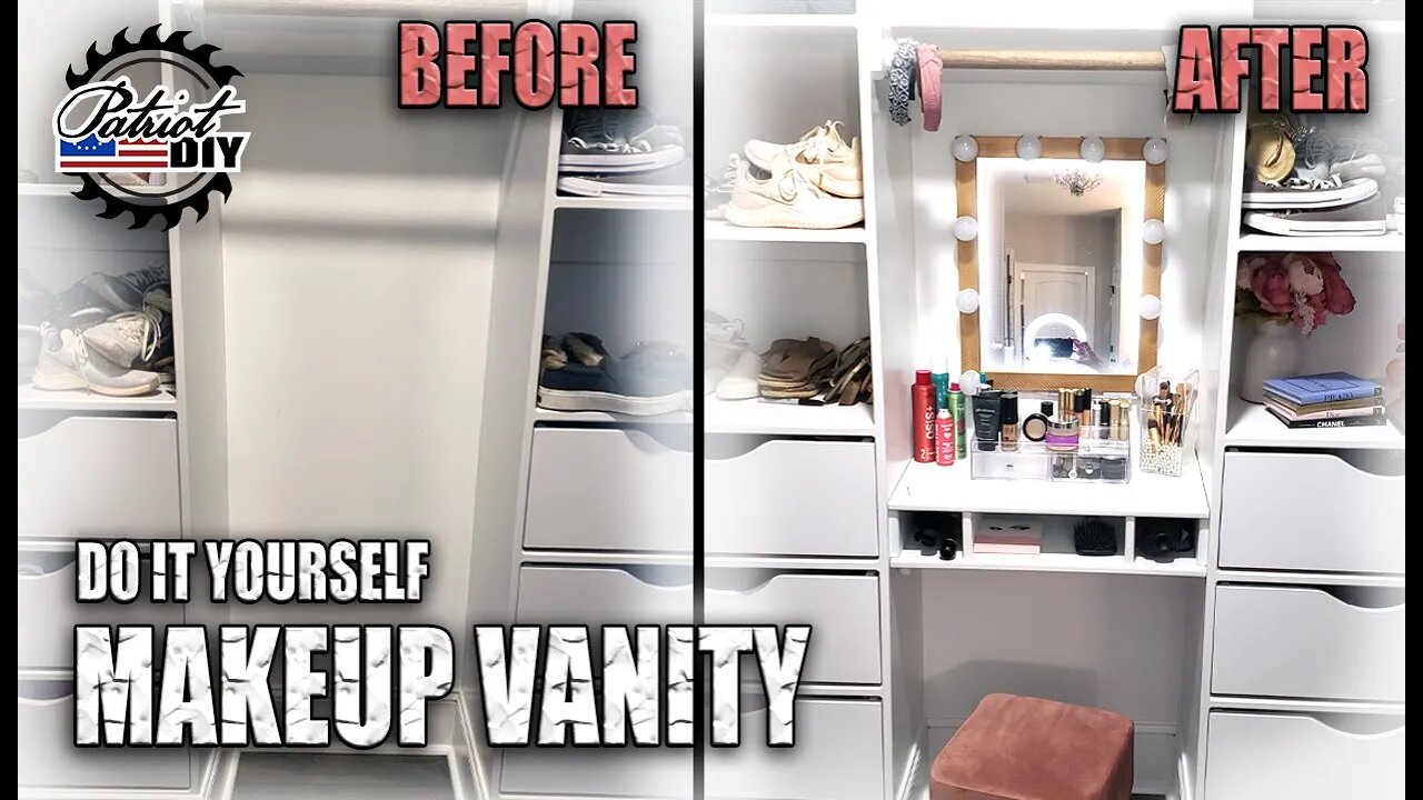 DIY Makeup Vanity In Unused Closet Space