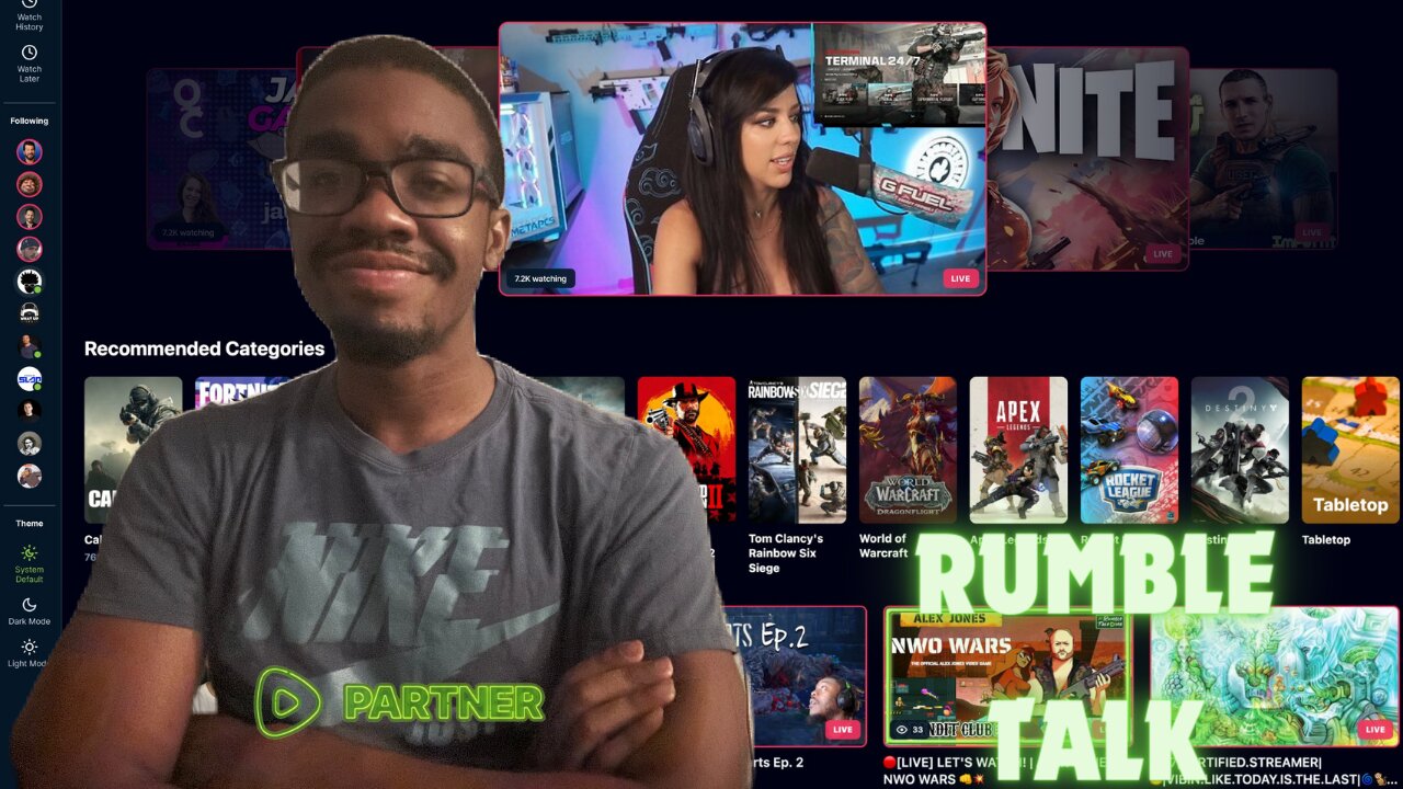 MY OPINION ON RUMBLE FEATURES/ CHILLIN ON STREAM