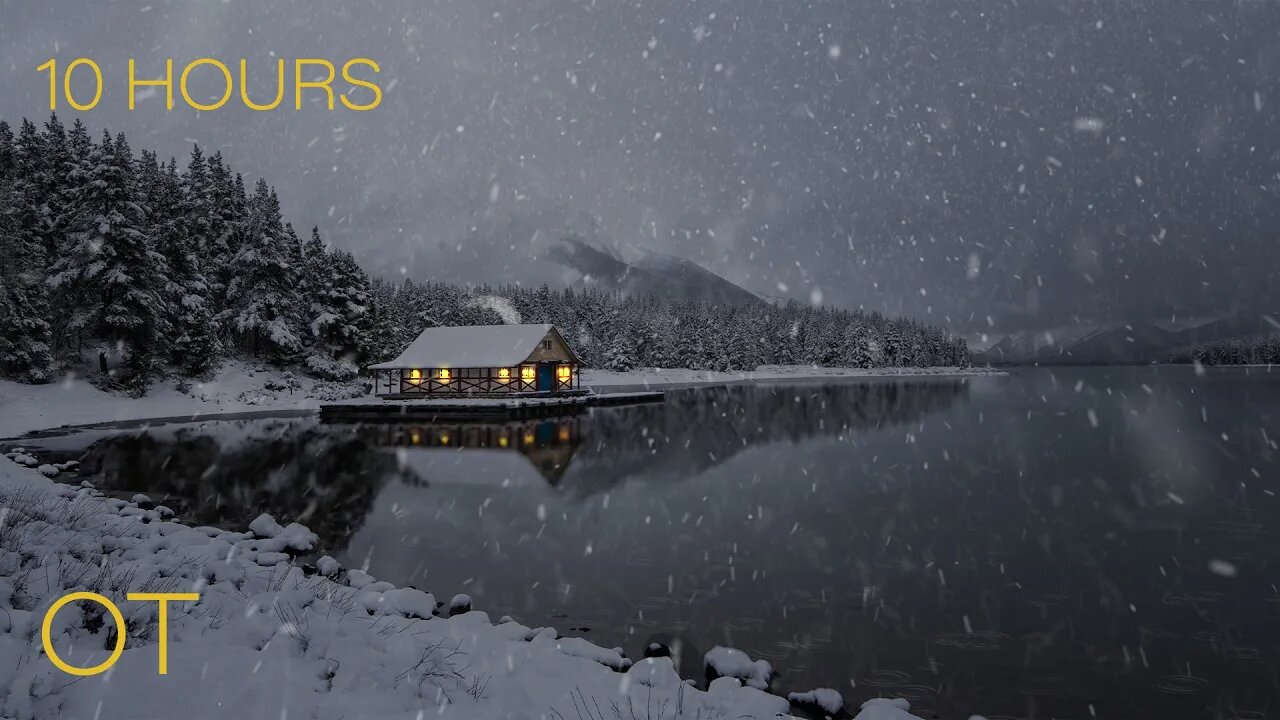 Blizzard in Jasper National Park | Howling Wind & Blowing Snow | Relax | Study | Sleep | 10 Hours