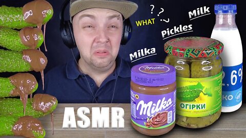 ASMR MILKA + PICKLES + MILK | CRAZY TASTE | MY POOR TUMMY | ASMR EATING SHOW MUKBANG