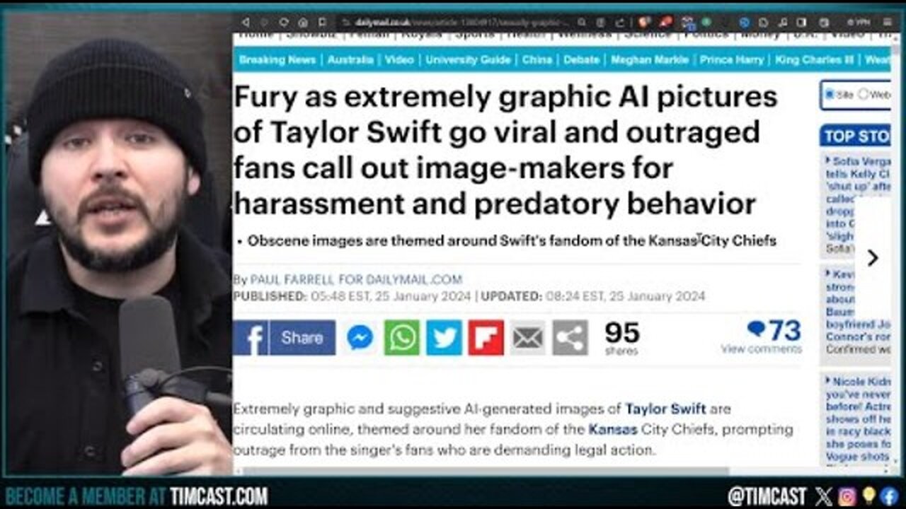 GRAPHIC ADULT IMAGES OF TAYLOR SWIFT GO VIRAL, AI GENERATED PHOTOS OF SWIFT SPARK OUTRAGE