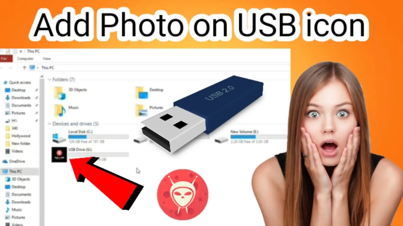 How to add your own photo or icon on USB / Pen Drive