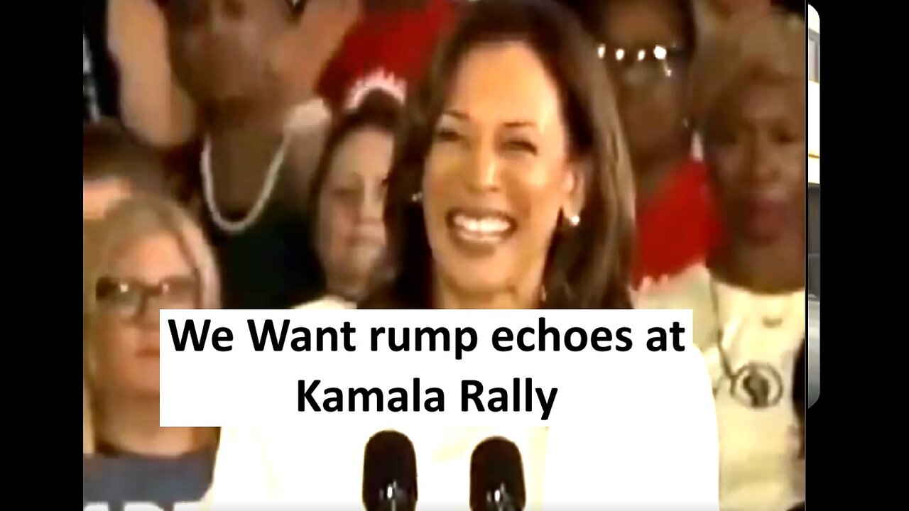 Kamala Harris rally roars “we want Trump”