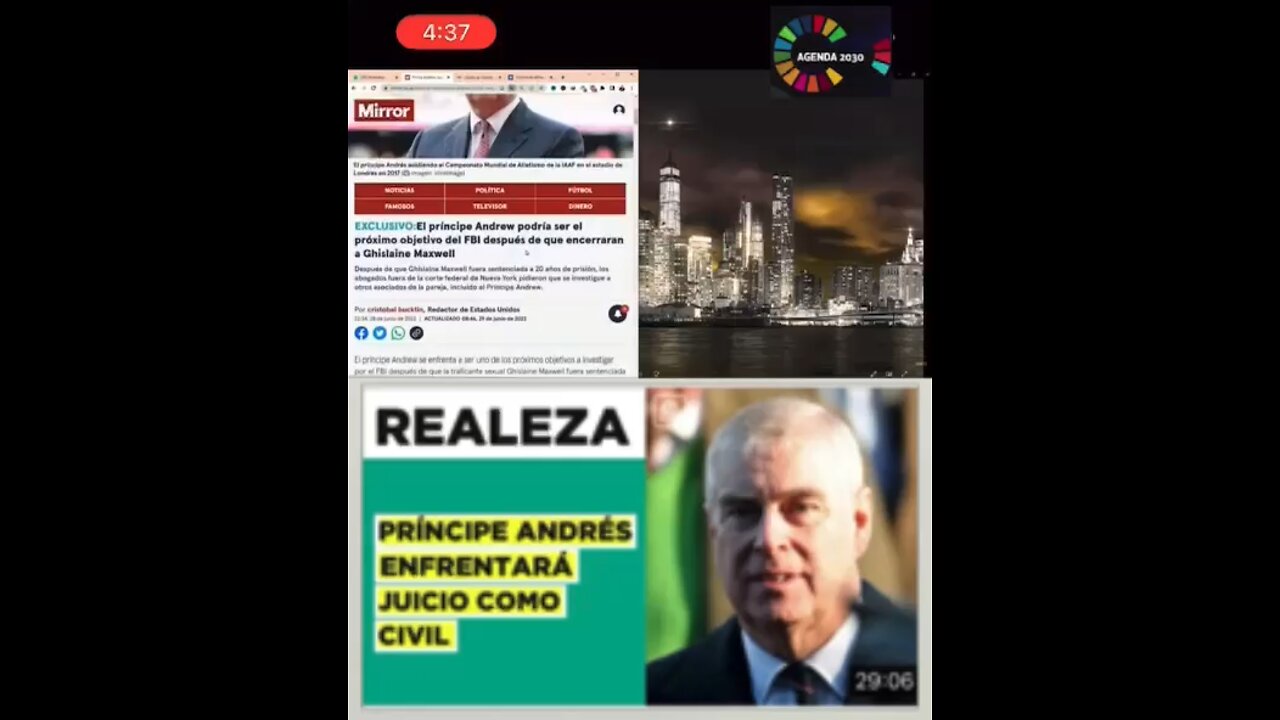 El principe Andrew metido en las patas de los caballete