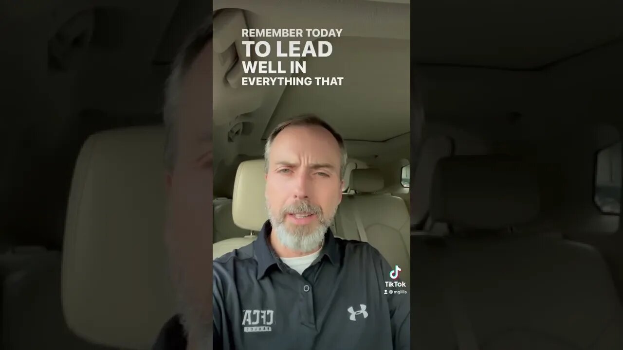 Leadership is all about being the example for others. #mattgillis