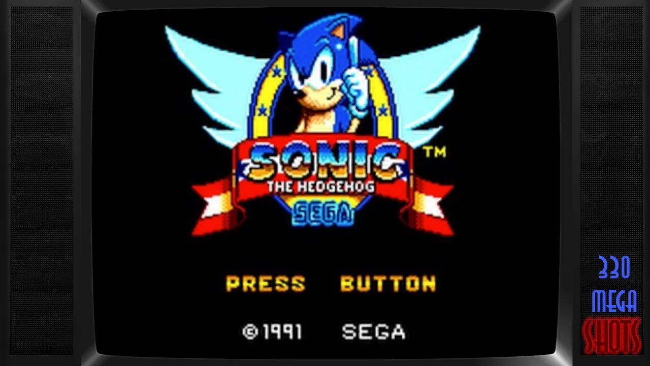 330 Mega Shot 1: Sonic The Hedgehog,"warp" na Green Hill Act 1 (Master System)