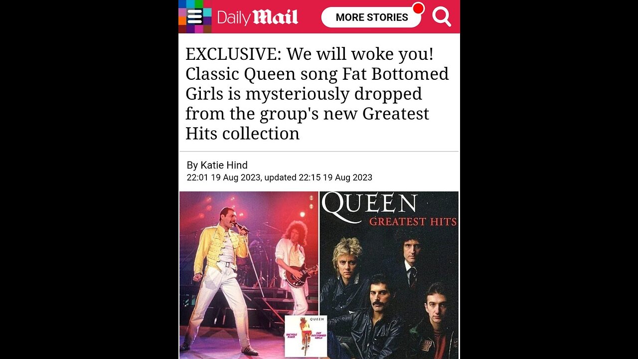 😡😡😡 "Fat Bottomed Girls" cancelled.