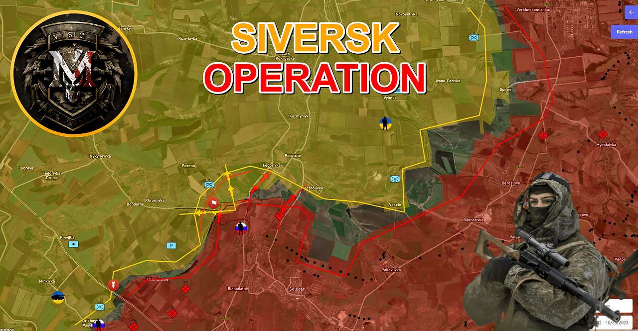 The Fall | Encirclement Of Siversk | Avdiivka Northern Flank Collapse. Military Summary 2023.10.23