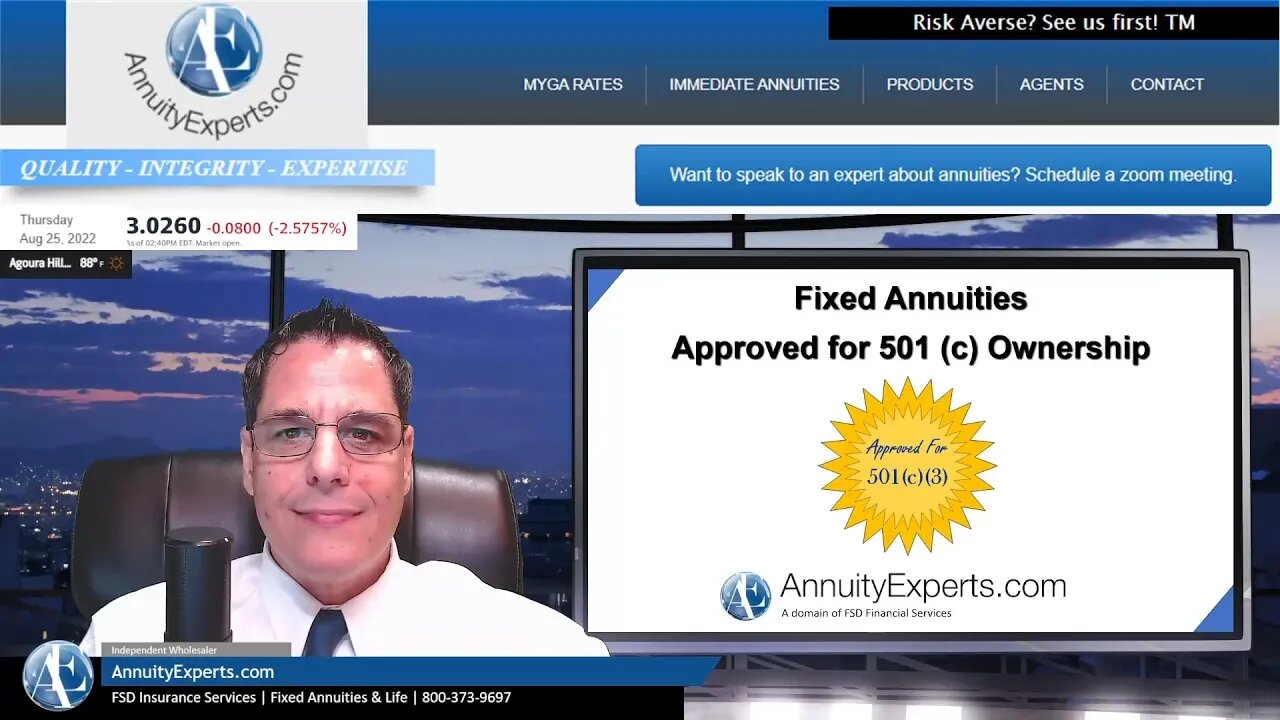 Approved! Fixed Annuities & 501c Owners | Non-Profits / Not For Profits can own Fixed Rate Annuities