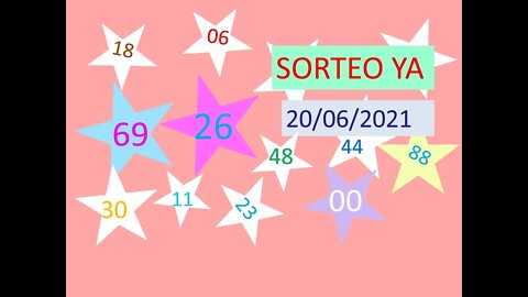 SORTEO YA NUMERO PROBABLE 20 JUNIO 2021