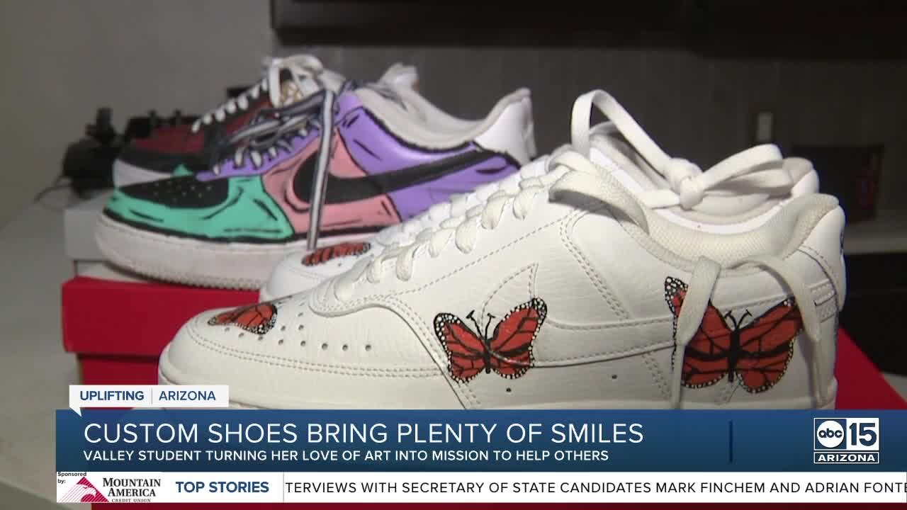 Valley teen helps bring smiles to children with custom shoes