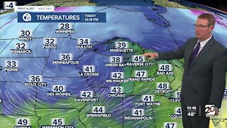 Clearing and colder tonight