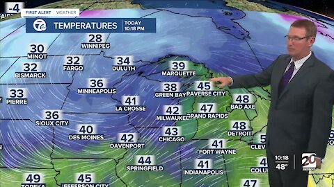 Clearing and colder tonight